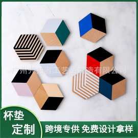 硅胶中纤板隔热软木防滑丝印杯垫啤酒吸水纸垫灰板纸MDF餐垫锅垫