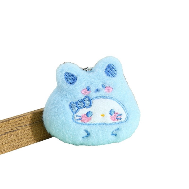 吱吱叫小猫头套可爱卡通毛绒公仔充棉配件KT挂饰背包批发饰品|undefined