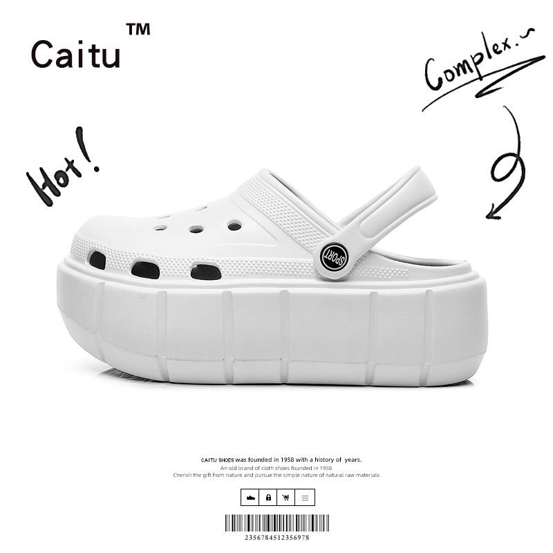 Eva Platform Clogs for Women, Summer Fashion DIY Soft-Soled Trendy Beach Shoes, Thick-Soled Closed-Toe Outdoor Sandals
