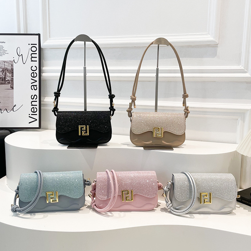 Bolsos de mujer nuevos transfronterizos de alta gama, bolsos cuadrados pequeños de moda coreana, bolsos de hombro de textura casual, bolsos de mensajero de todo fósforo de temperamento