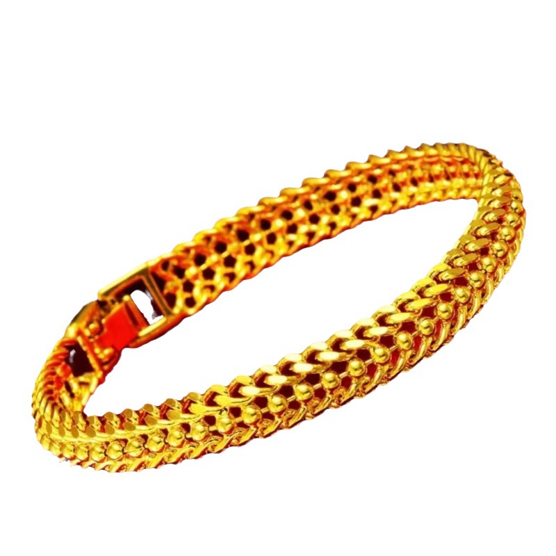 Vietnam gold bracelet gold copper alloy jewelry men's super large air bracelet_voghion.com