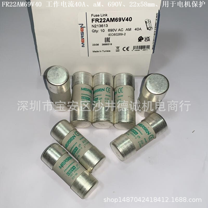 FR22GG69V50 P214626 保险丝 工作电流50A、690Vac、gG、22x58mm