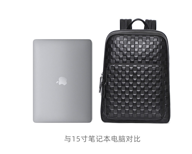 Ba lô nam da bò thật dung tích lớn 15.6 inch đựng laptop, túi du lịch 30×17×41 cm — Màu đen 1, Màu đen 2 chi tiết 16