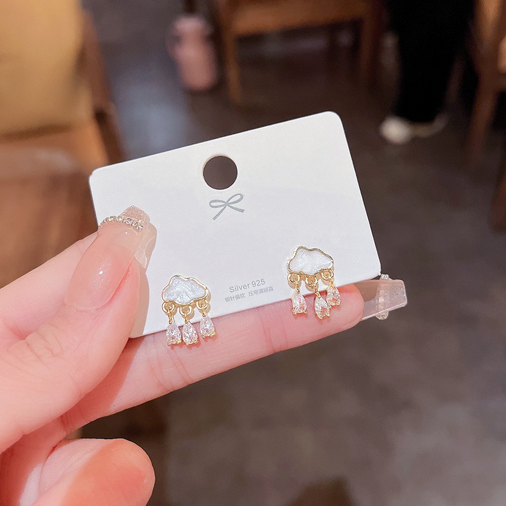 Sweet Geometric Bear Bow Knot Imitation Pearl Metal Inlay Rhinestones Womenu0027S Earrings 1 Pair