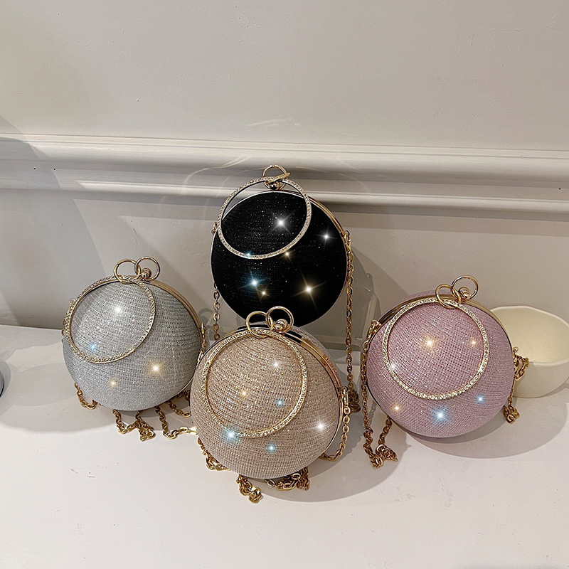 Dinner Bag Niche Design Ball Bag Women's New High-end Satchel Crossbody Chain Small Bag Mini Lipstick Bag