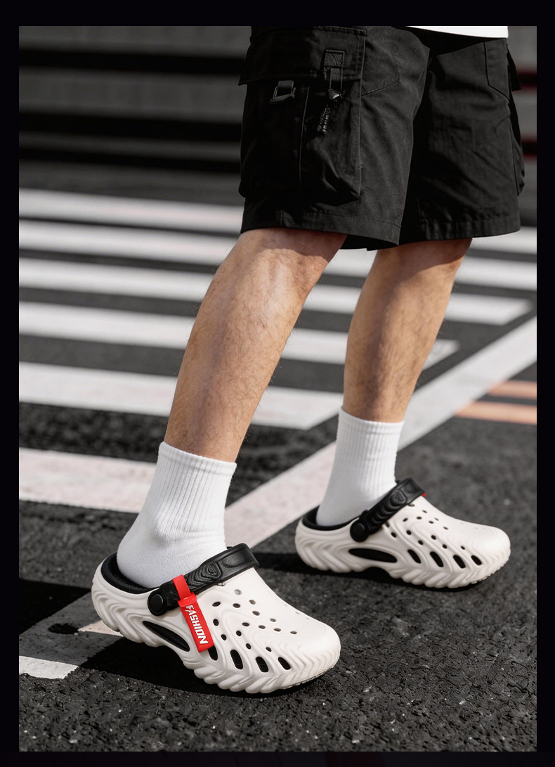 Meteorite Clogs Sandals Colour Contrast Thick Sole Comfortable_voghion.com