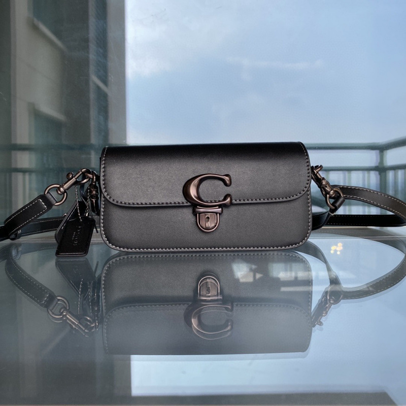 Coach's New Women's Bag Studio Baguette Armpit Bag Single Shoulder Crossbody Handheld Armpit Dionysus Bag Cowhide Flip Bag