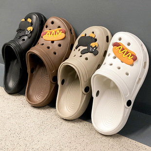 Hole Shoes Women's Cartoon Cute Outgoing Waterproof Sandals Nurse Outgoing Casual Baotou Soft Sole Thick Slippers Women's Shoes