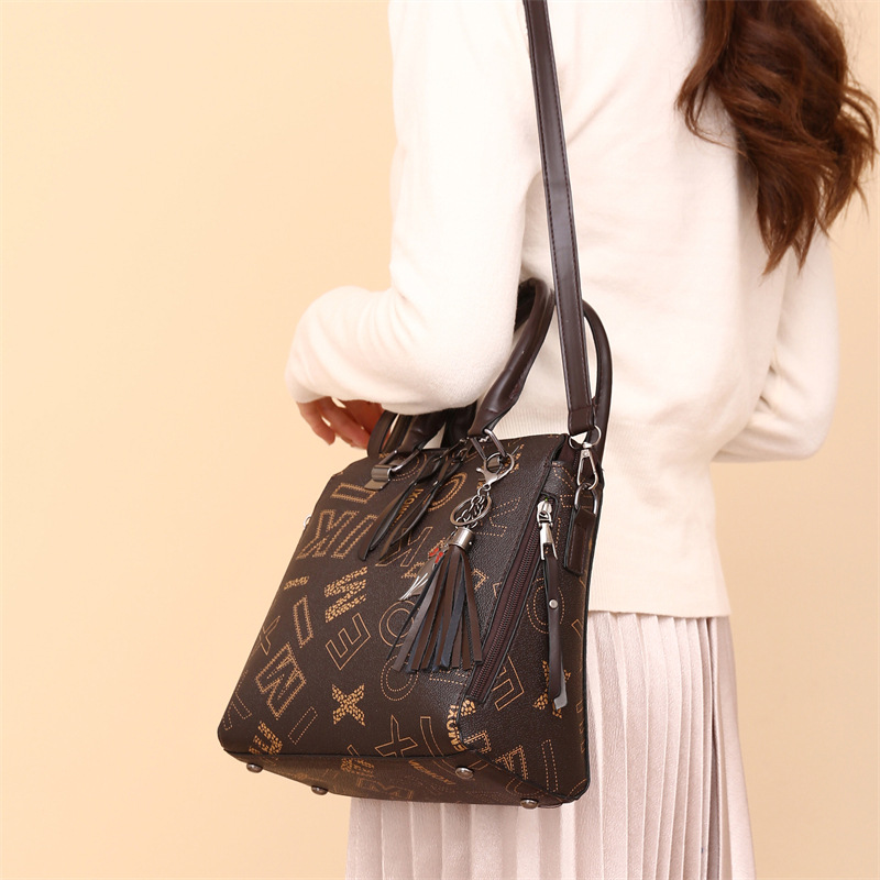 Cross-border foreign trade large-capacity women's bag 2024 New style mother and child multi-piece set Women's bag letter women's single-shoulder handbag undefined