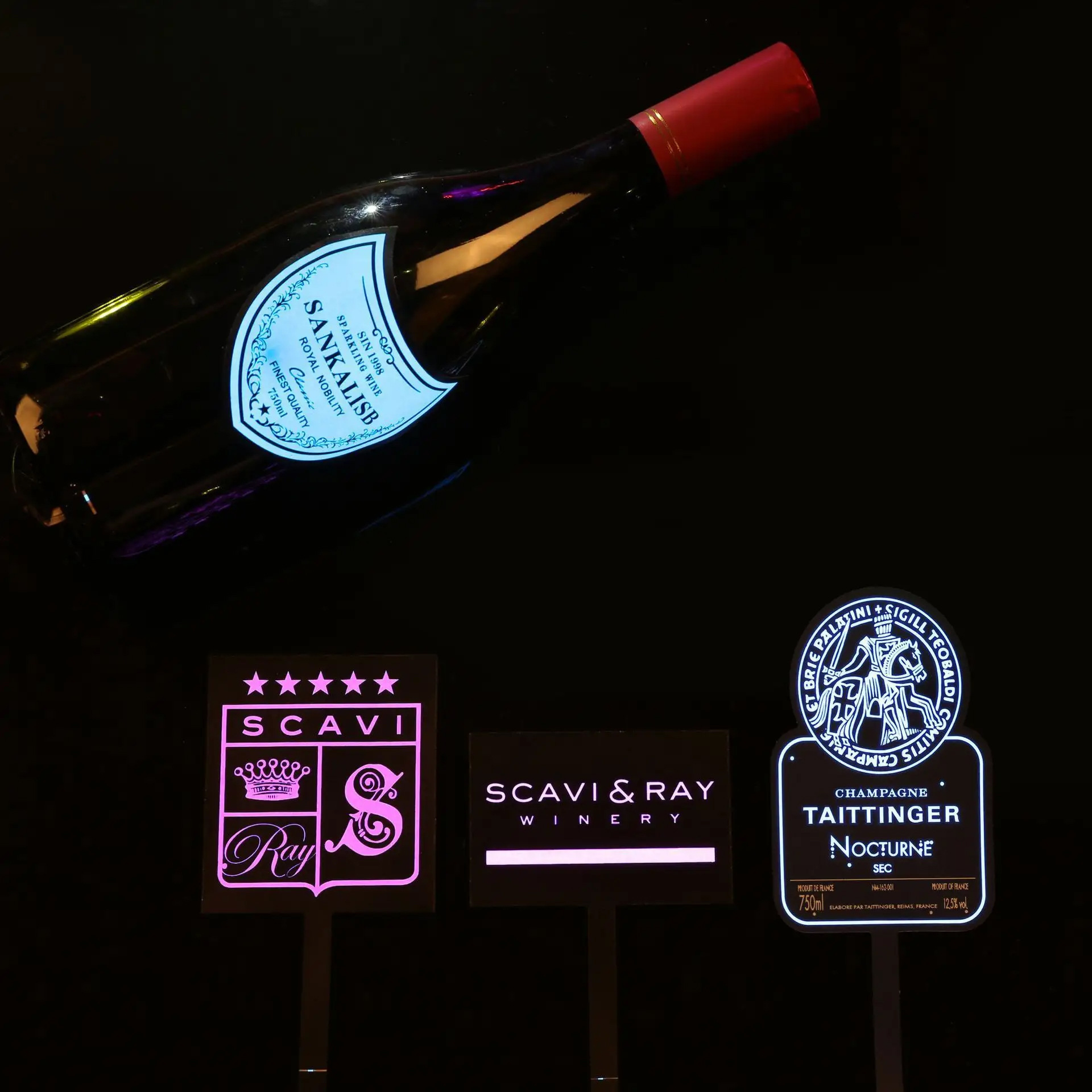 LED Luminous El Label Wine Tag