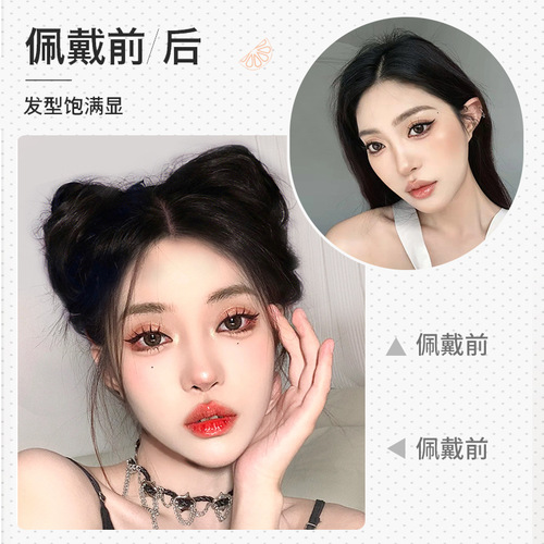 Cat ear headdress wig hair bag ball head grabber female autumn and winter clip hairpin Christmas hair accessories hairpin hair hoop