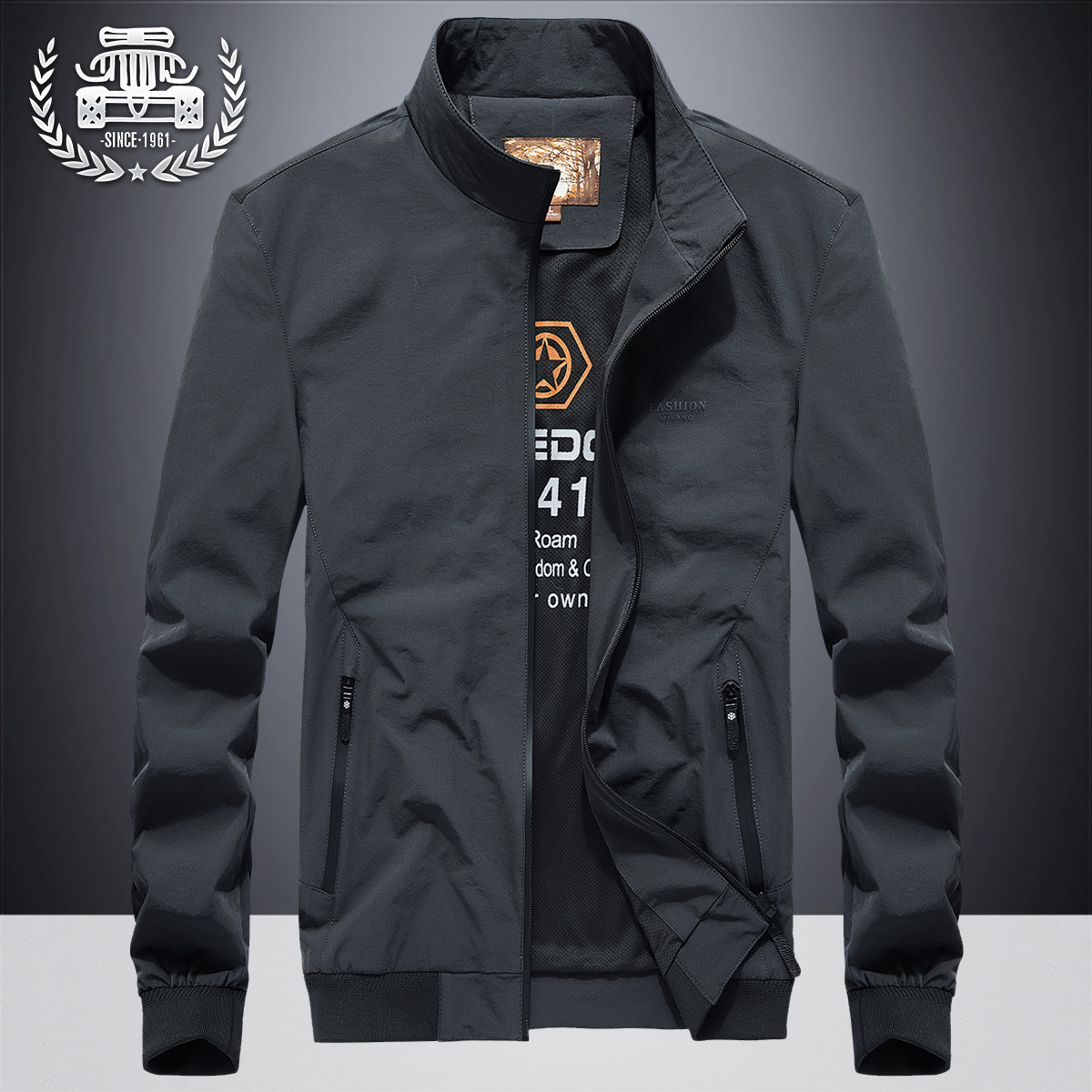 男士外套成熟稳重2021秋季新款春秋衣服男潮流休闲秋冬夹克男秋装
