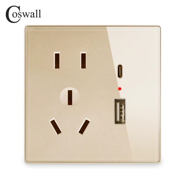National standard 10A two or three plug USB&TYPE-C charging 12W