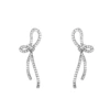 Earrings with bow, silver 3270 sample