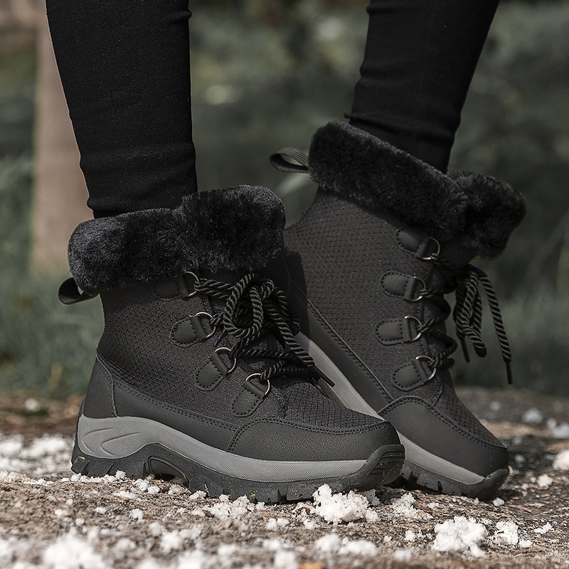 Snow Boots, High Top Men's And Women's Hiking Shoes, Cotton Shoes_voghion.com