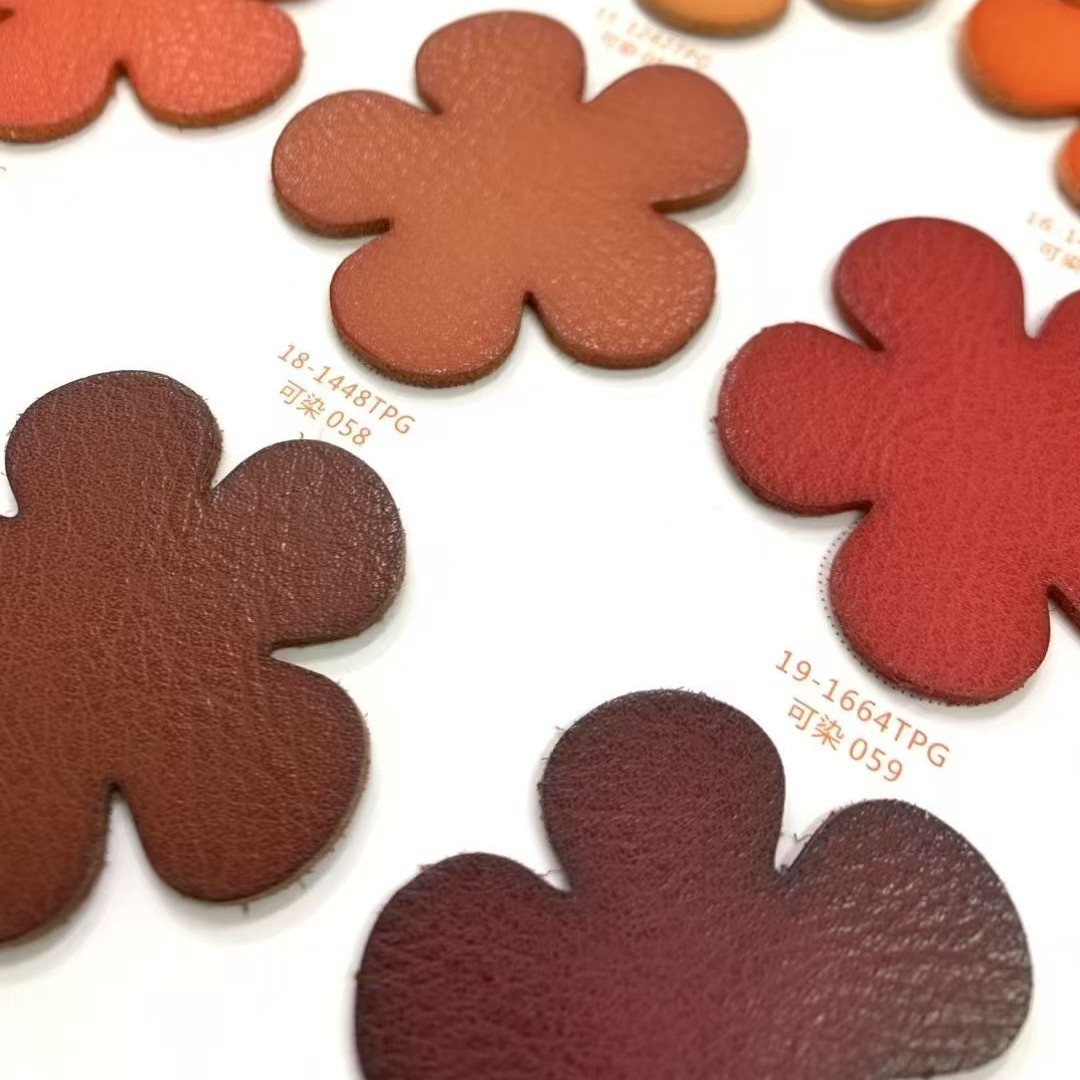 现货环保PU仿真皮沙滩鞋男皮革料1.6mm复古人造棕色可染超纤