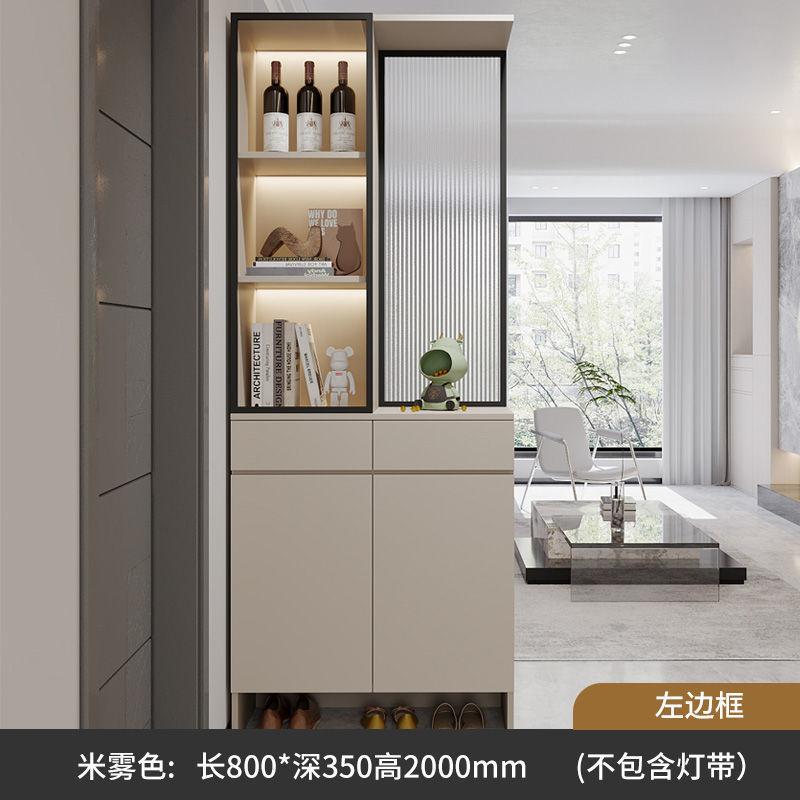 エントリーパーティションキャビネット、ワインキャビネット、モダンでシンプルな長虹ガラススクリーンキャビネット、エントランスキャビネット、シューズキャビネット、一体型リビングルーム|undefined