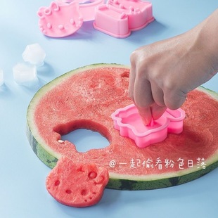 ♔ Watermelon Mold Hello Kitty Mold Food Grade Watermelon Biscuit Grinder Household Baking DIY Press
