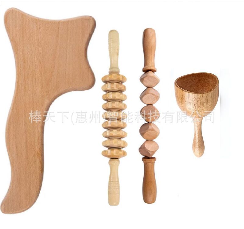 ケヤキマッサージ器「筋棒掻爬経絡疎通棒マッサージカップキノコ頭部マッサージ器マッサージセット」|undefined