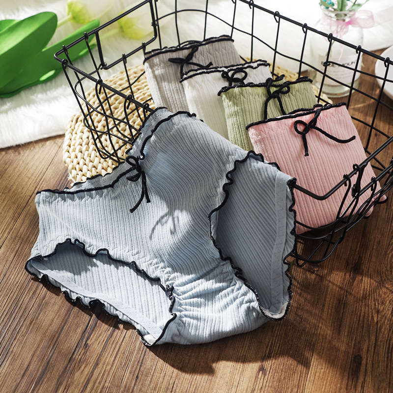 Underwear girls 2021 new pattern pure cotton Underwear Antibacterial pinkycolor Large Triangle pants lady Underwear