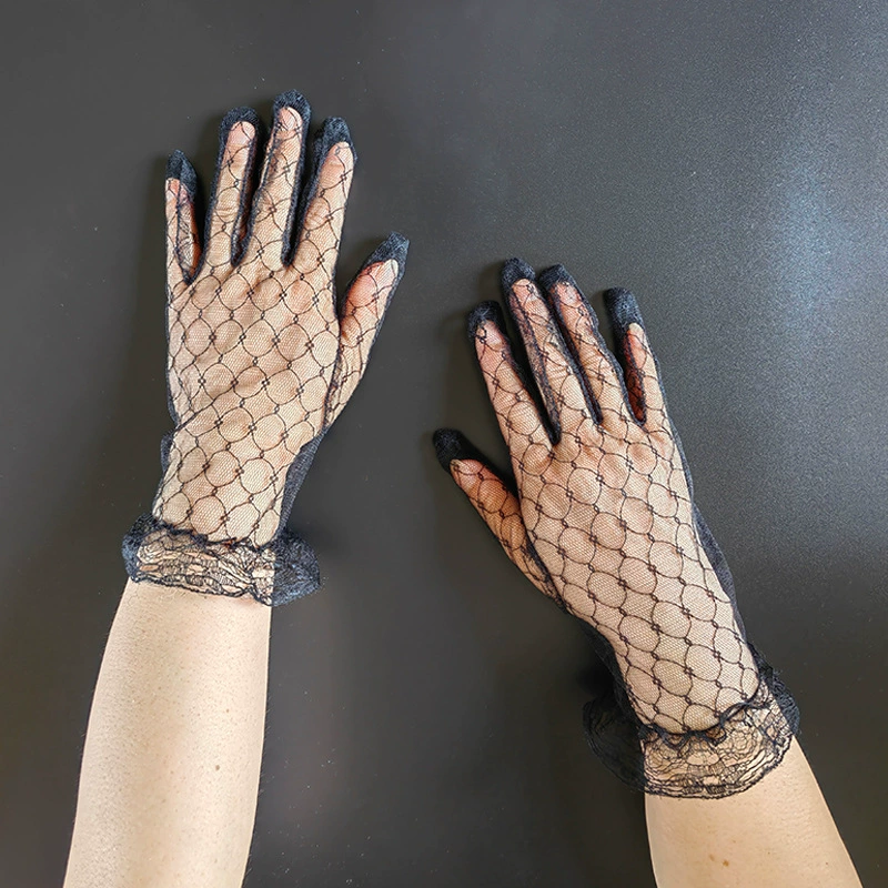 Summer short lace retro elegant gloves for bride, dress