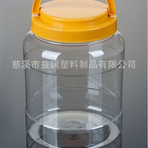 高级手提塑料瓶3000G 透明瓶 蜂蜜瓶 酱菜瓶 果肉瓶(K6)