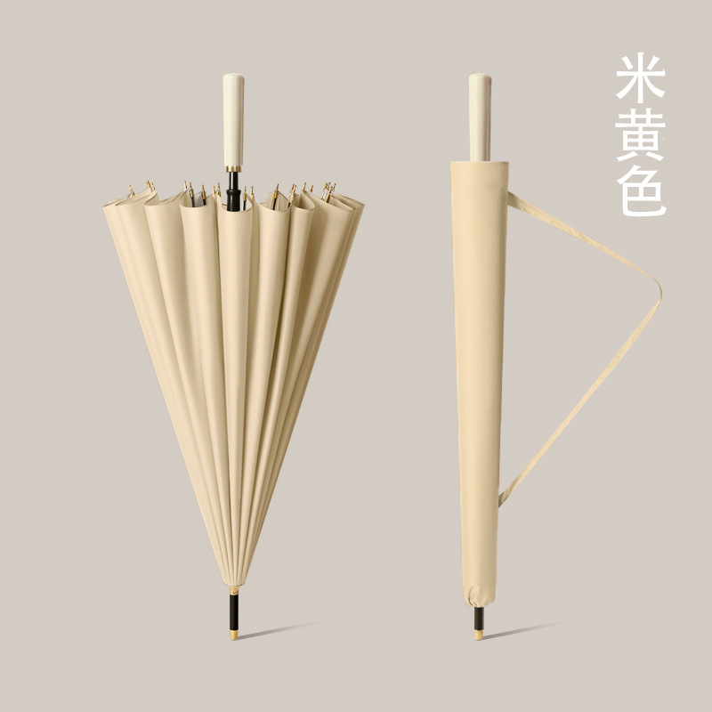 24骨自動傘大型号ビジネスストレート傘二人直柄工場卸売りロゴ広告長柄傘|undefined