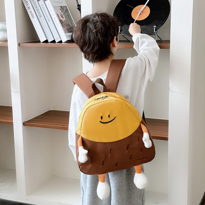 Mochila escolar para niños kindergarten bebé niños y niñas lindo feo lindo mochila de reducción de carga ligera mochila de dibujos animados