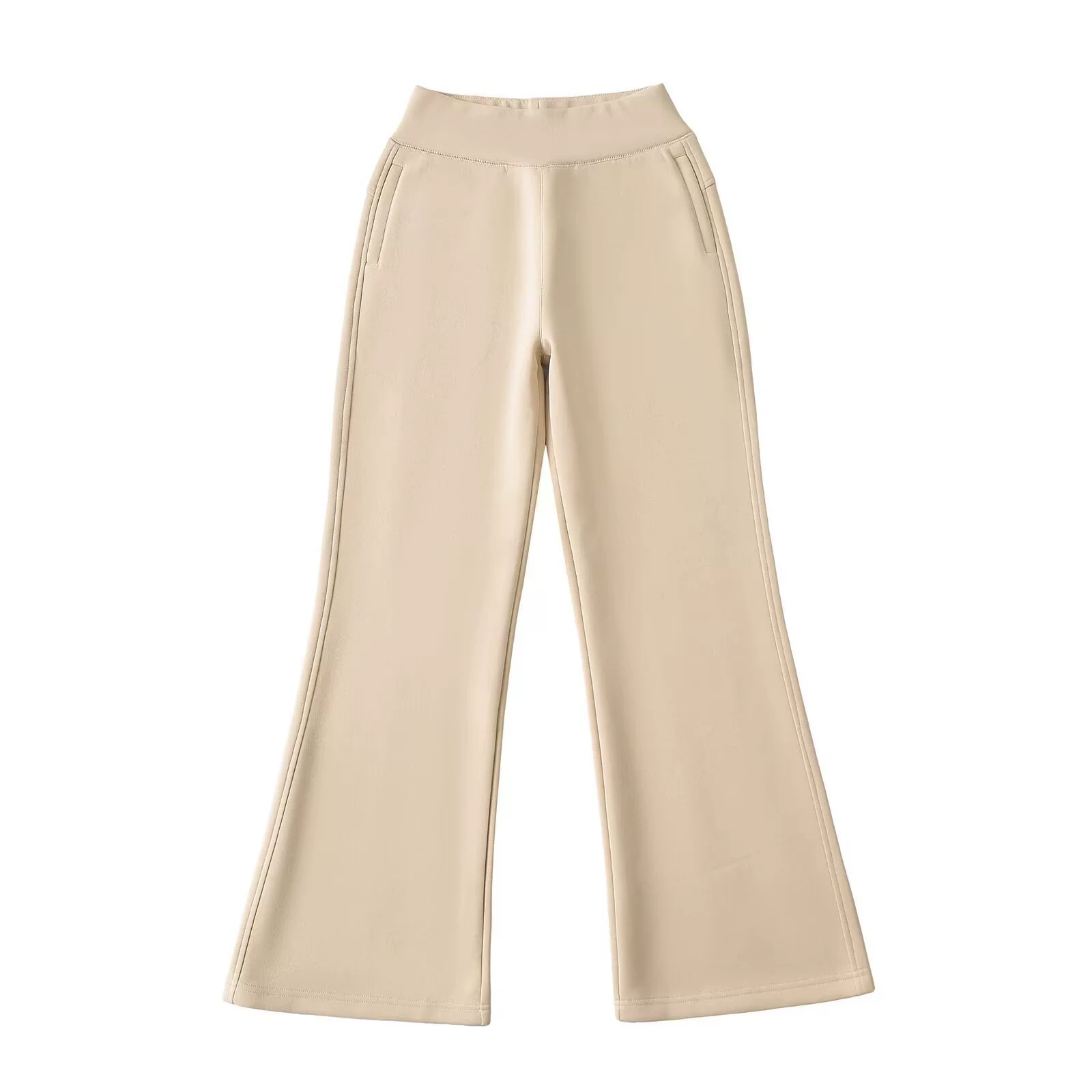Demi-season fitted sports trousers for leisure, high waist, loose straight fit, wholesale