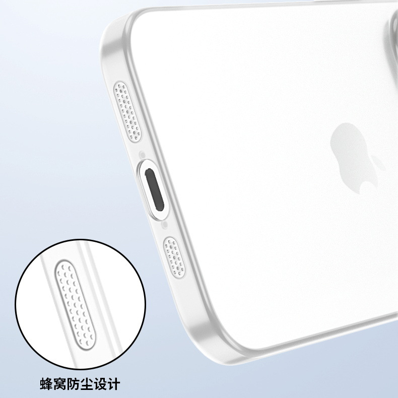 Funda ultrafina mate de PP de segunda generación para Apple iPhone 12, 13, 14, 15, 16 Pro Max, adecuada para orificios finos y grandes.