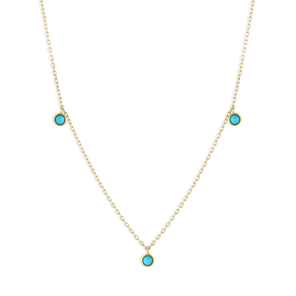 Fashion Geometric Sterling Silver Inlay Zircon Pendant Necklace 1 Piece