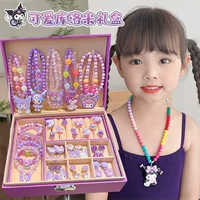 Детский день, ожерелье Sanrio для маленькой девочки, браслет, подарочная коробка, кольцо принцессы, подарок на день рождения для девочек, шкатулка для ювелирных изделий