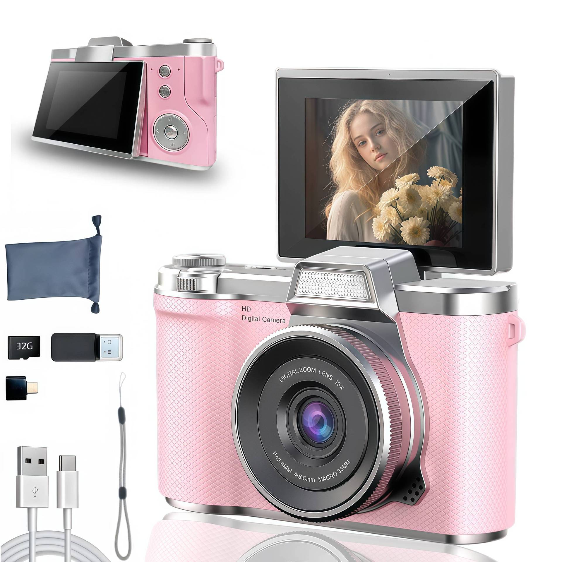 Folding retro camera, Birthday gift, high-quality style