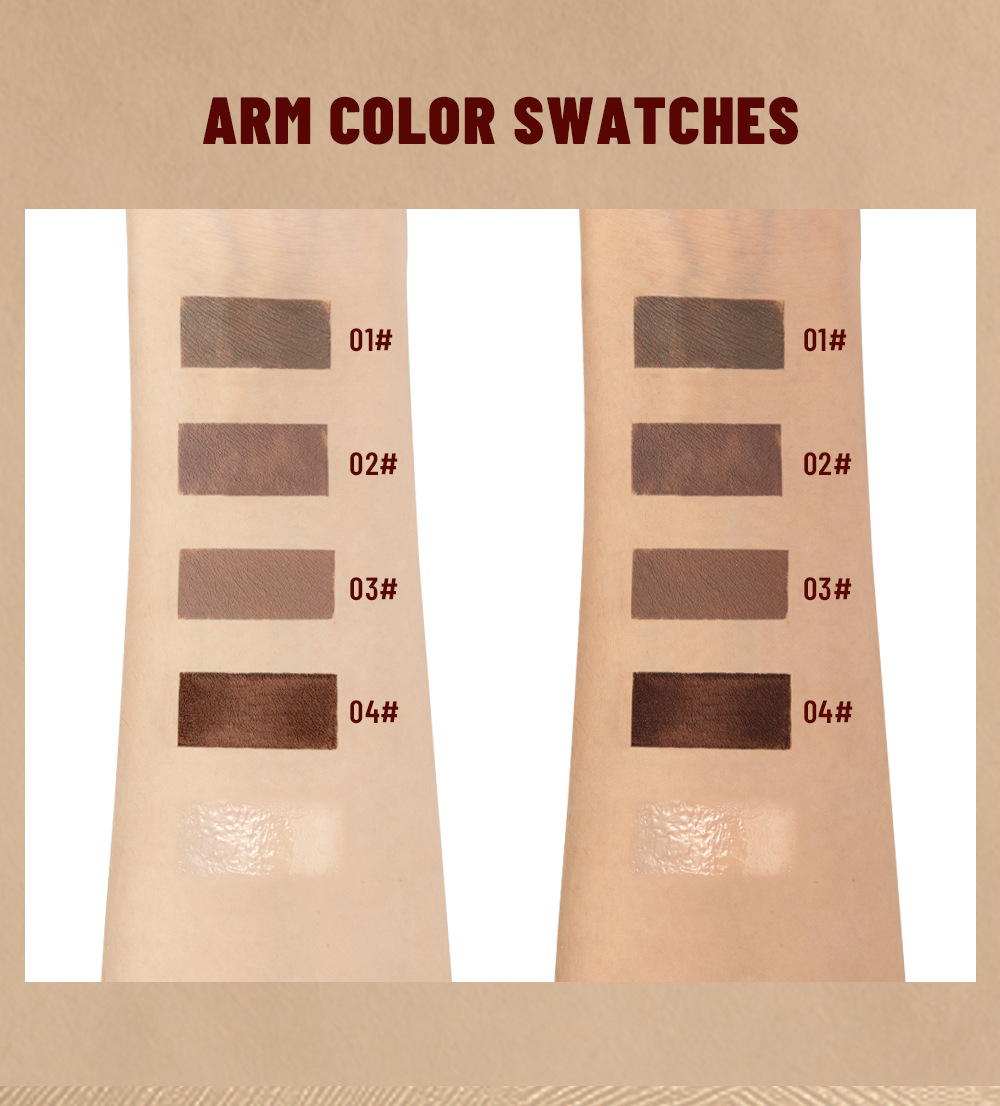 QIBEST Cross-border Double-Head Eyebrow Dye is a long-lasting, waterproof, sweat-proof, non-smudging, natural three-dimensional liquid eyebrow styling liquid undefined