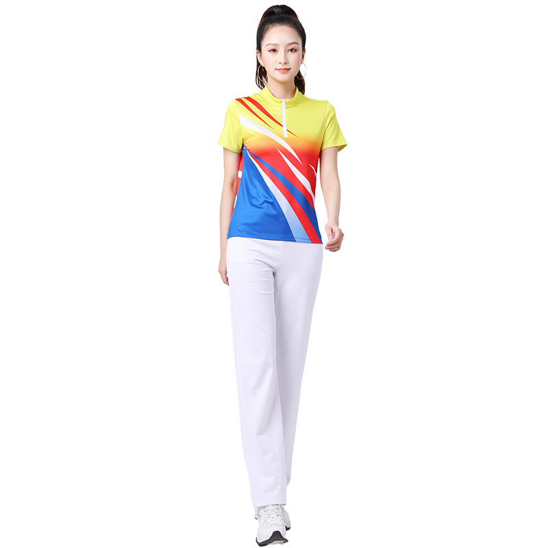 Spring and Summer Square Dance Clothing New suit Sportswear Fitness Clothing Middle-aged and Elderly Group Softball Dancing Performance Clothing