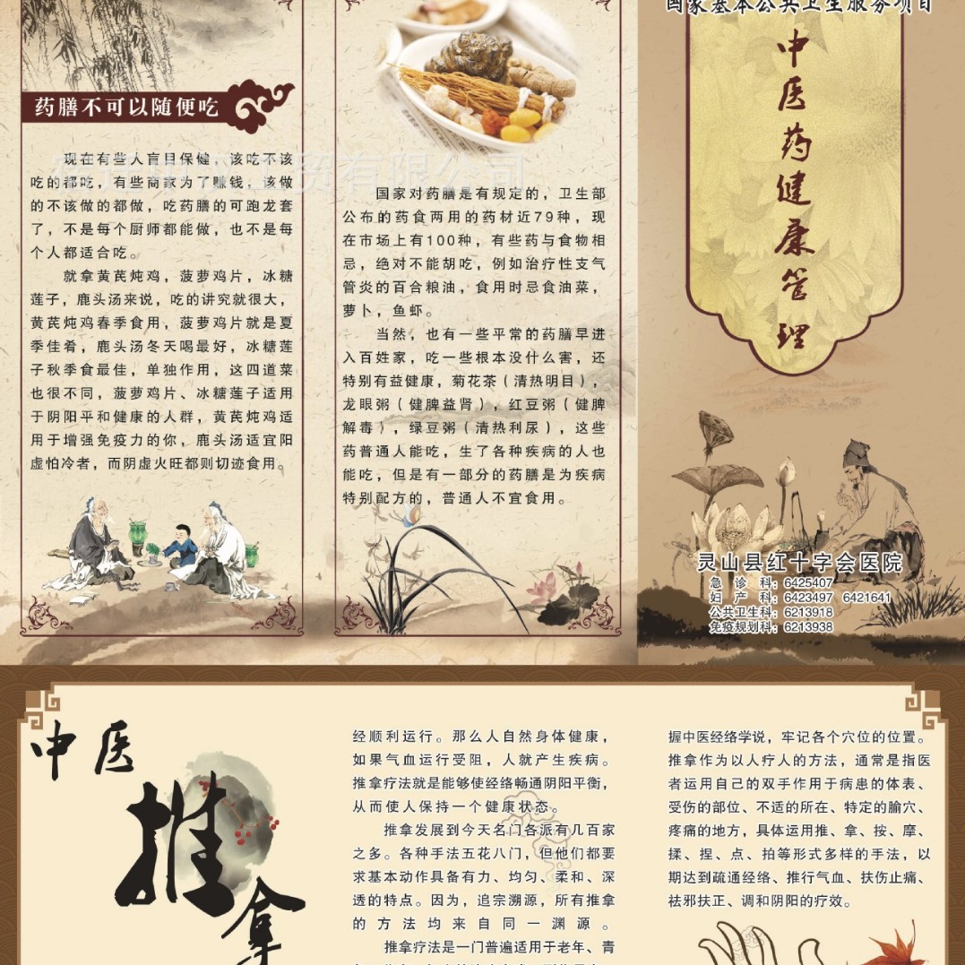 可印logo国家基本公共卫生服务教育A4宣传单三折页彩页设计印刷