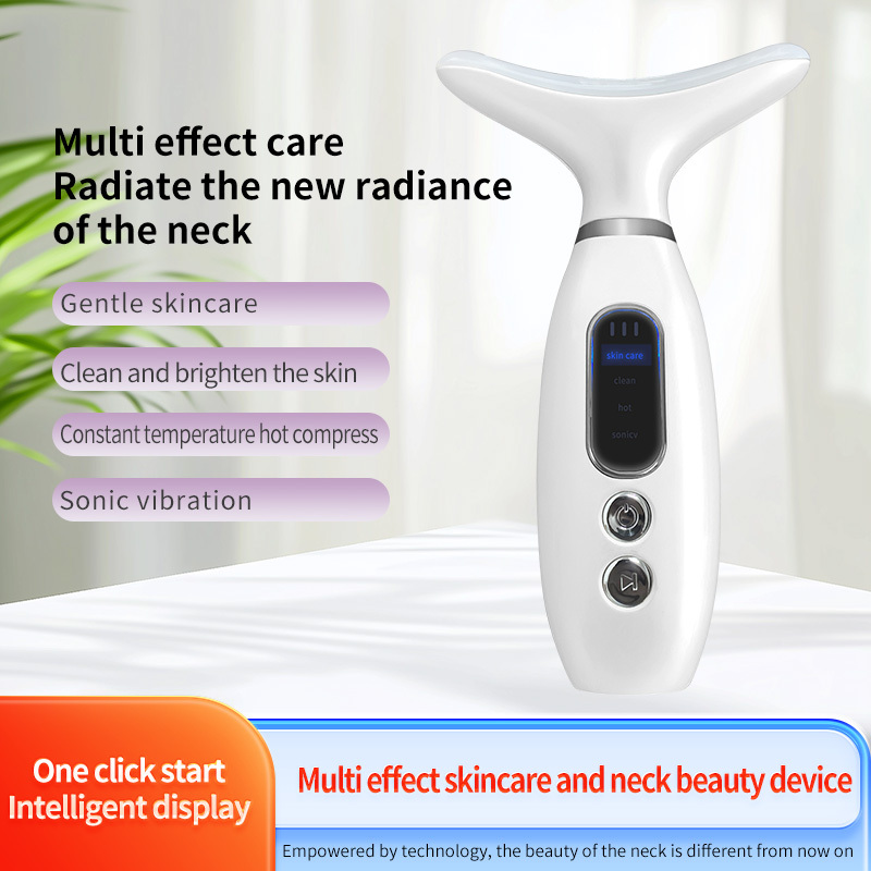 Nuevo dispositivo eléctrico transfronterizo de belleza de cuello, dispositivo de belleza de calentamiento de temperatura constante, masajeador de cuidado facial para el cuello image 1
