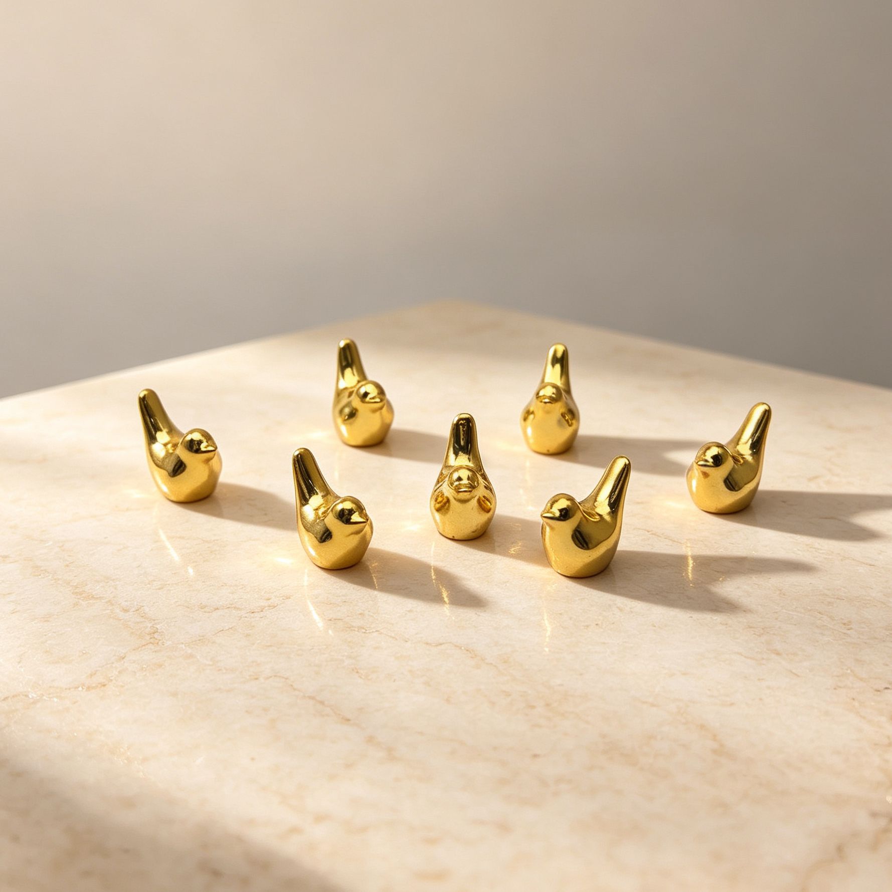Cross-border hot-selling electroplated gold pigeon DIY resin accessories, creative decorative pieces for micro-landscape