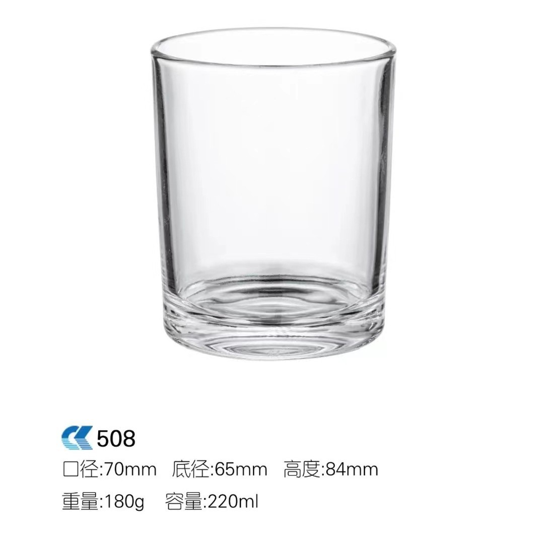 Venta al por mayor simple vidrio esmerilado Copa hogar creativo decoración aromaterapia candelabro diy transparente fragancia vela tarro