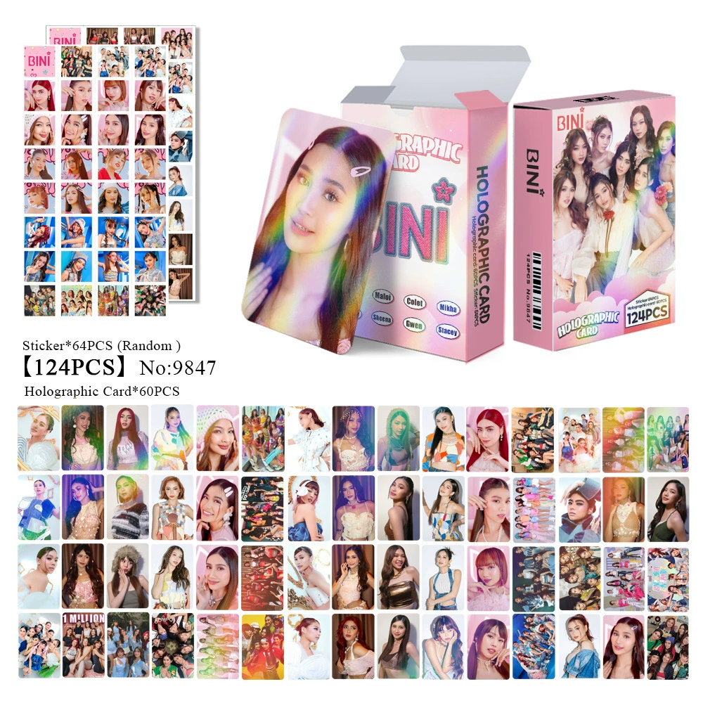 New Model Exclusively for Foreign Trade: 124 Holographic Cards, Total Chain Gidle Str Bptwice Celebrity Merchandise Lomo Small Cards
