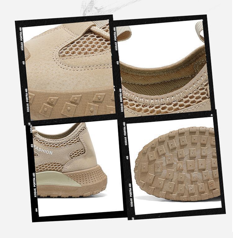 Men's 2026 New Model Breathable Versatile Fabric With Soft Soles, Hollow Design, Round Toe, Outdoor Sports Casual Trendy_vogvips.com