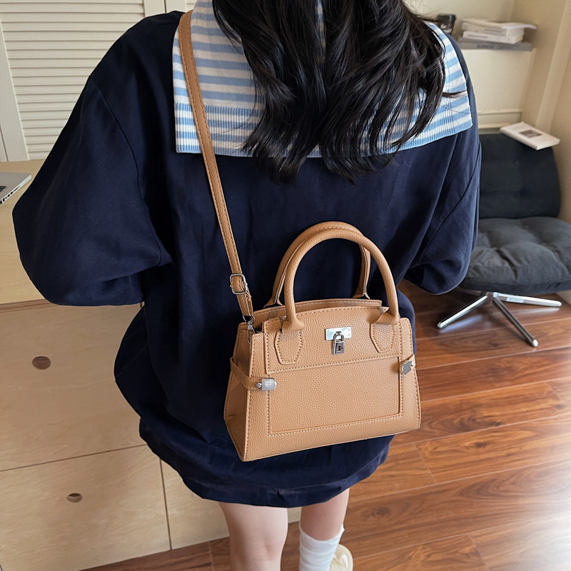 小众洋气手提女包包2025夏季新款时尚铂金包百搭潮女单肩包斜挎包|undefined