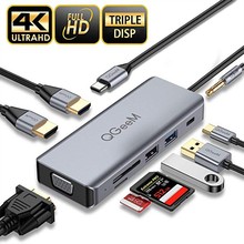 QGeeM 9��1Type-C�Uչ�]��VGA�๦�ܼ�����USB C�DHDMIHUB��չ�]