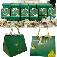 Атмосферный маленький коричневый пельмени подарочная коробка упаковочная коробка Праздник лодок-драконов упаковочная коробка пустая коробка подарочная сумка high-end 20HB