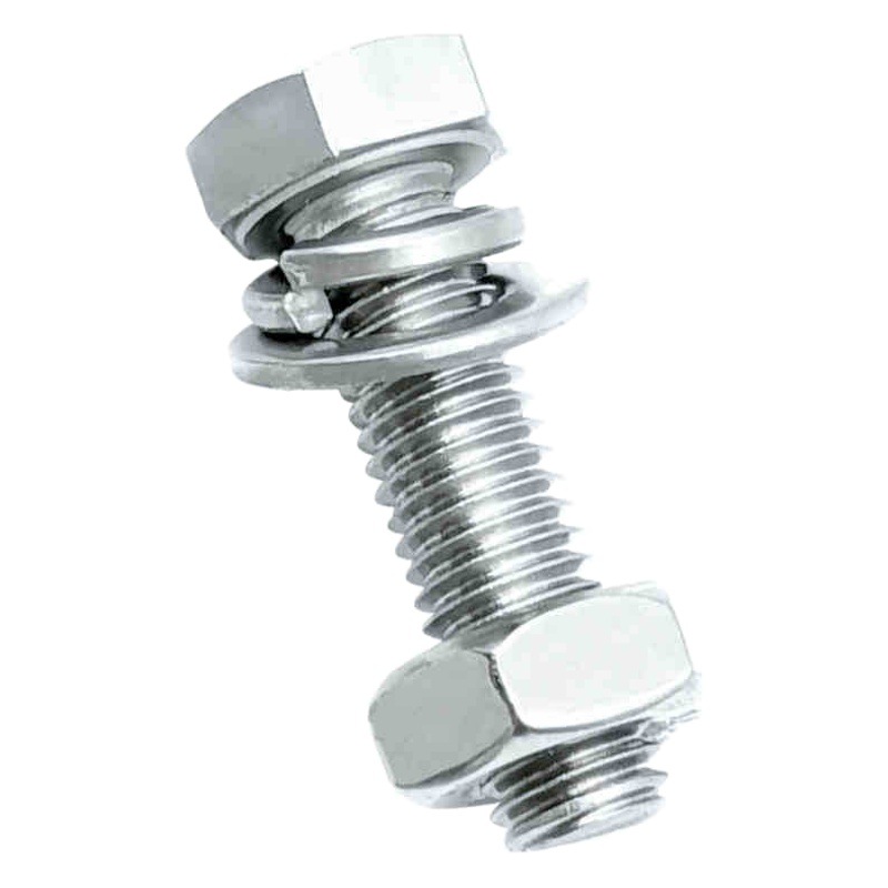 グレード 4.8 亜鉛メッキ外側六角ネジ M8 ボルトとナット、ワッシャー付き平弾性ワッシャー組み合わせセット M6M10-M20