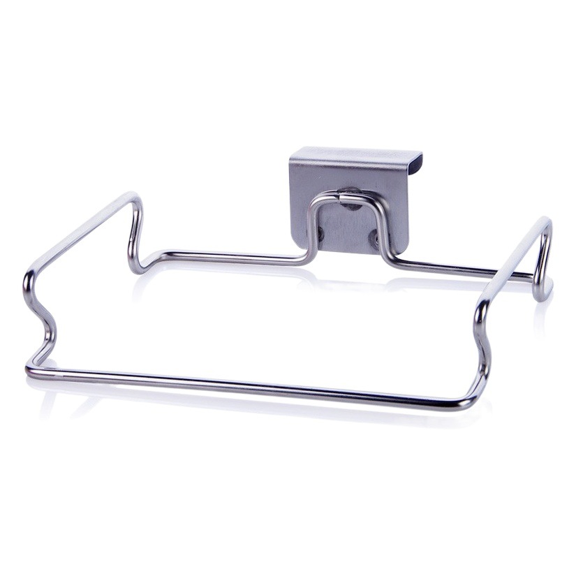 Stainless Steel Garbage Bag Storage Hook Kitchen Cabinet Bracket Hanging Support Shelf Portable Garbage Rack Artifact