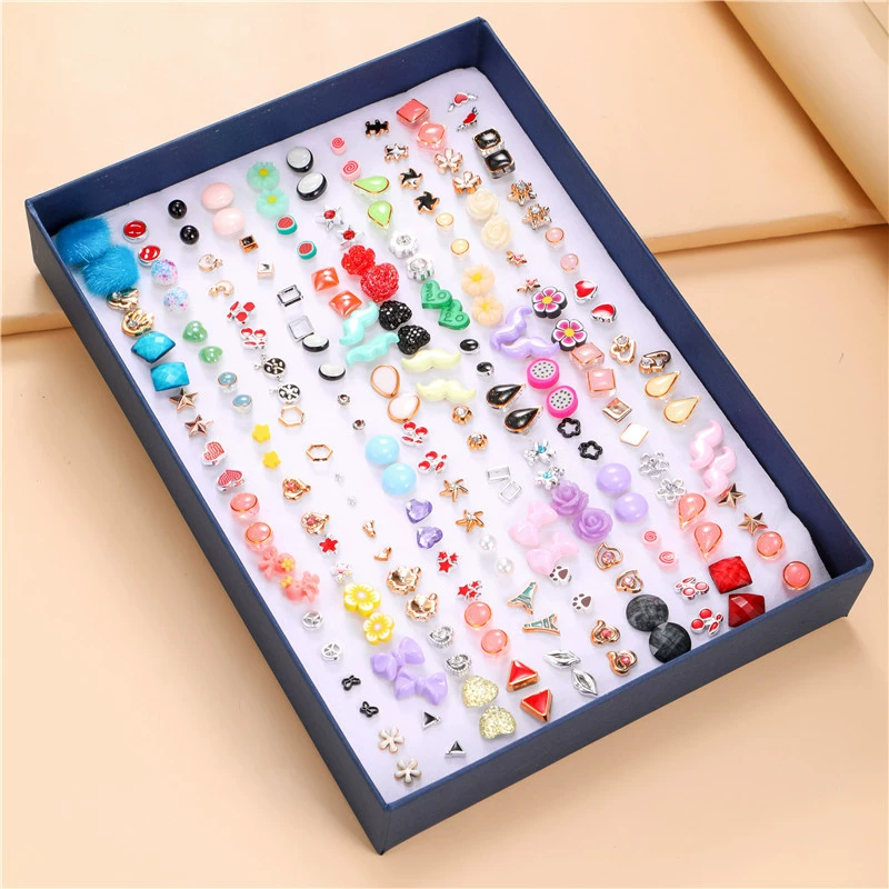 Д Earrings, fashionable lanyard holder, 100 pair, Korean style, simple and elegant design