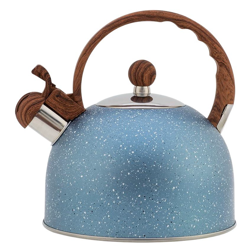 Синий Белый Точечный свисток Amazon Европейский свисток с плоским дном трансграничный кухонный чайник 5л