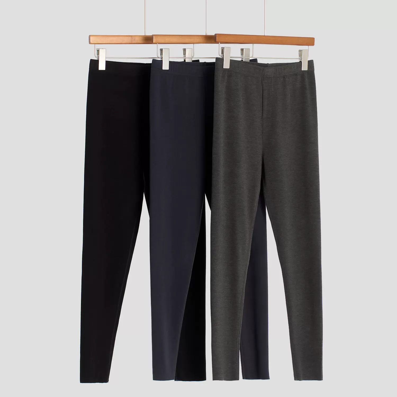 醋酸美雅碧发热德绒打底裤2025秋冬款加绒修身保暖内穿男士秋裤