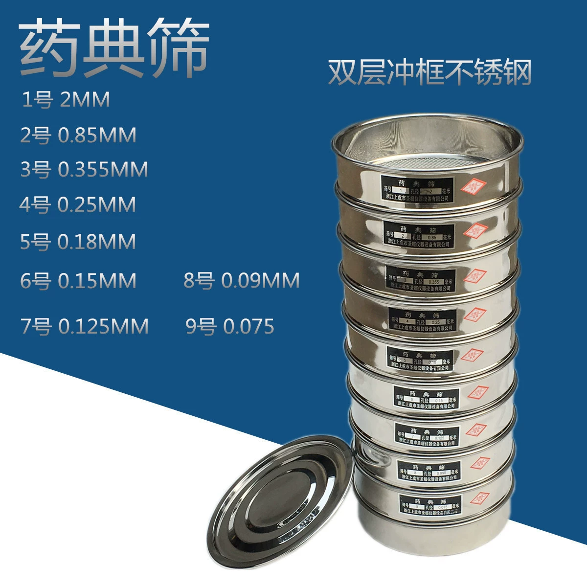 Осмотр экрана фармакопеи 304 двухслойная рамка пробойника из нержавеющей стали образец экрана R40/3 лабораторный тестовый экран инструмент